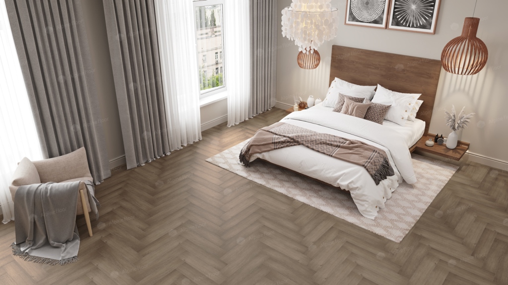 Замковой кварц-винил Alpine floor Дуб Насыщенный ЕСО 13-7 Parquet Light