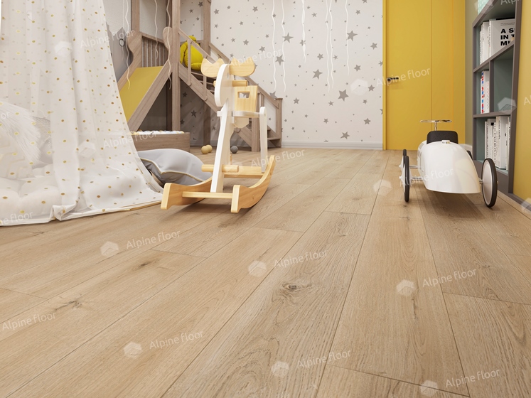 Клеевой виниловый пол Alpine floor Дуб Миндальный ECO 3-27