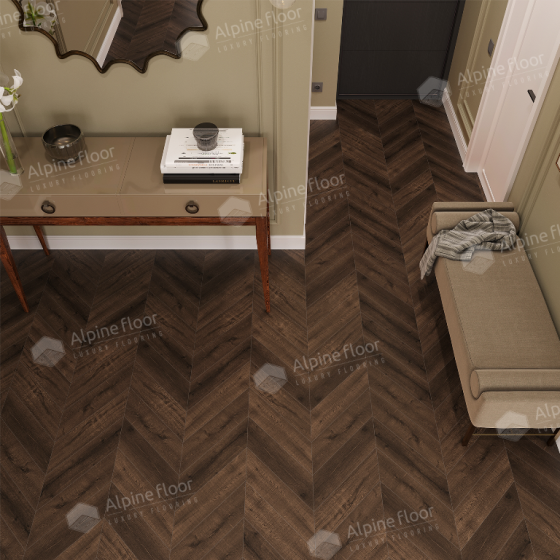 Замковой кварц-винил Alpine floor Дуб Мокка ЕСО 18-12