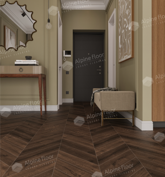 Замковой кварц-винил Alpine floor Дуб Мокка ЕСО 18-12